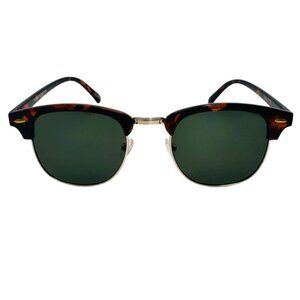 9116 | Tortoise/Green Lens Browline Sunglasses